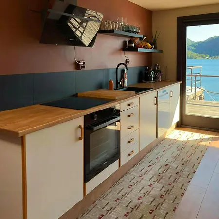 Retro House With Jetty In Aptafjorden
